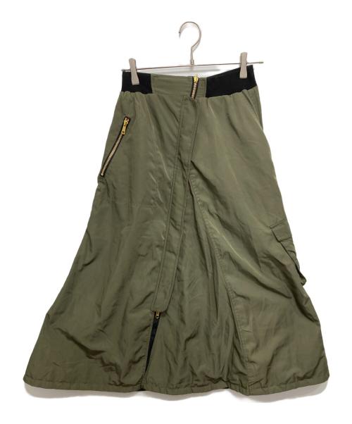 Risley（リズレー）RISLEY (リズレー) B'2nd (ビーセカンド) 別注アシメリバーシブルスカート カーキ サイズ:FREEの古着・服飾アイテム