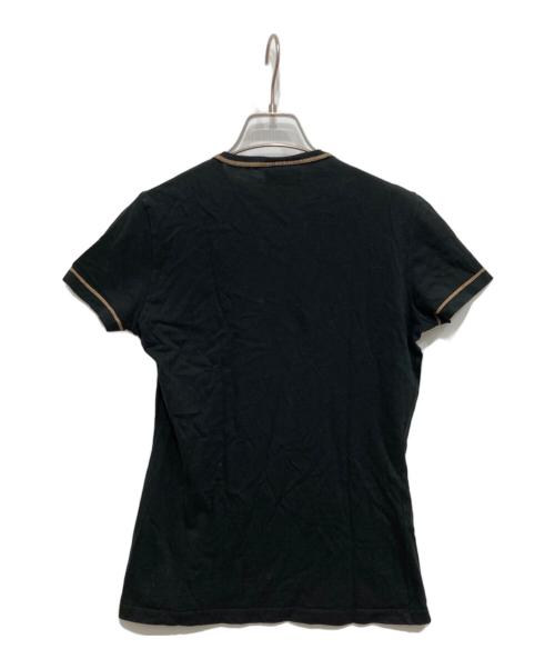 FENDI JEANS（フェンディ ジーンズ）FENDI JEANS (フェンディ ジーンズ) ロゴTシャツ ブラック サイズ:40の古着・服飾アイテム