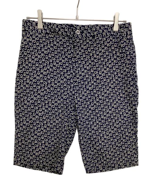 COMME des GARCONS HOMME（コムデギャルソン オム）COMME des GARCONS HOMME (コムデギャルソン オム) フラワープリントハーフパンツ ネイビー サイズ:XSの古着・服飾アイテム