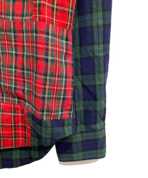 COMME des GARCONS HOMME PLUS（コムデギャルソンオムプリュス）COMME des GARCONS HOMME PLUS (コムデギャルソンオムプリュス) パッチワークチェックシャツ マルチカラー サイズ:XSの古着・服飾アイテム