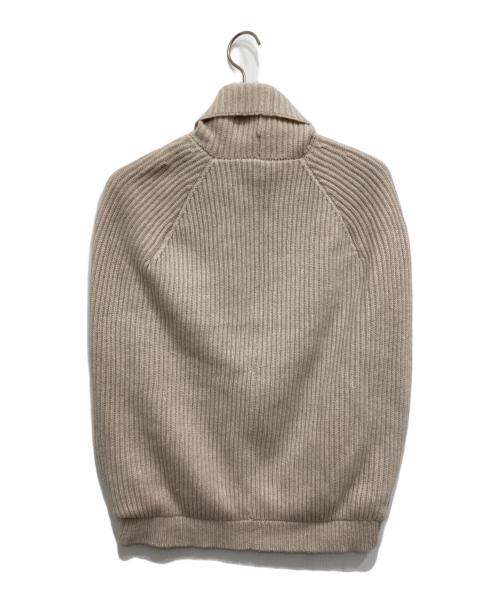 BRUNELLO CUCINELLI（ブルネロクチネリ）BRUNELLO CUCINELLI (ブルネロクチネリ) タートルネックカシミヤニットベスト ベージュ サイズ:Mの古着・服飾アイテム