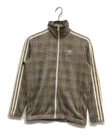 adidas（アディダス）の古着「千鳥柄トラックジャケット」｜ブラック×ベージュ