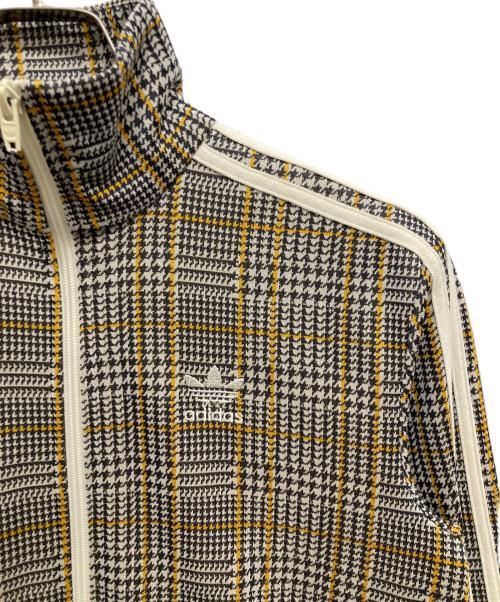 adidas（アディダス）adidas (アディダス) 千鳥柄トラックジャケット ブラック×ベージュ サイズ:Sの古着・服飾アイテム