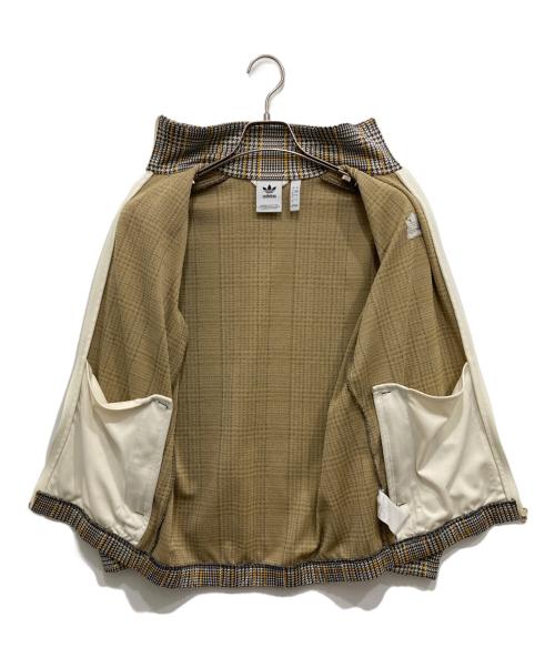 adidas（アディダス）adidas (アディダス) 千鳥柄トラックジャケット ブラック×ベージュ サイズ:Sの古着・服飾アイテム
