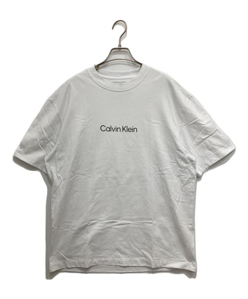 Calvin Klein（カルバンクライン）Calvin Klein (カルバンクライン) スタンダードロゴ リラックス クルーネックTシャツ ホワイト サイズ:Mの古着・服飾アイテム