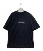 Calvin Kleinカルバンクライン）の古着「スタンダードロゴ リラックス クルーネックTシャツ」｜ブラック