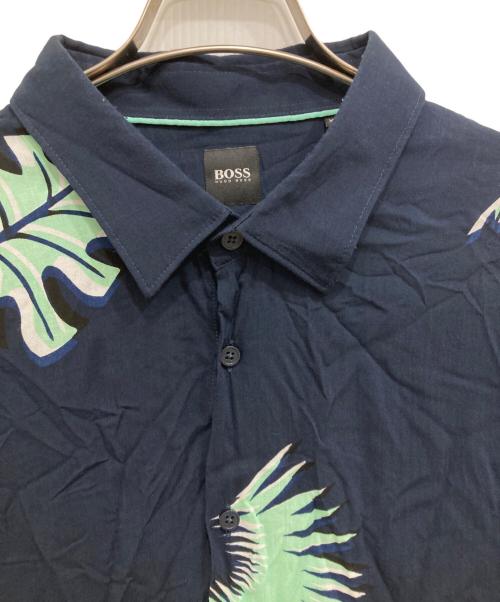 HUGO BOSS（ヒューゴ ボス）HUGO BOSS (ヒューゴ ボス) 半袖シャツ ネイビー サイズ:XXLの古着・服飾アイテム