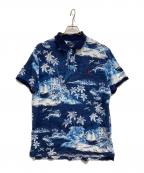 POLO RALPH LAURENポロ・ラルフローレン）の古着「アロハ柄ポロシャツ」｜ブルー