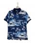 POLO RALPH LAUREN（ポロ・ラルフローレン）の古着「アロハ柄ポロシャツ」｜ブルー