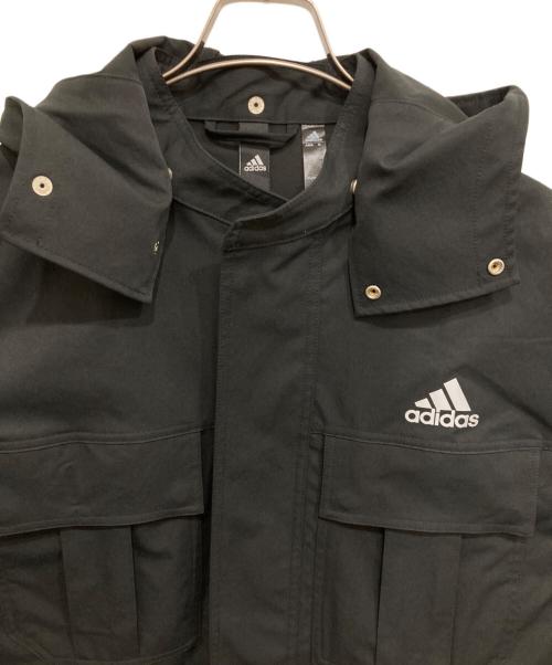 adidas（アディダス）adidas (アディダス) PRSVE ツイル ロングコート ブラック サイズ:Mの古着・服飾アイテム