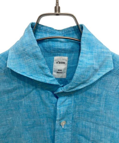 RING JACKET（リングジャケット）RING JACKET (リングジャケット) e'lentoリネンシャツ スカイブルー サイズ:FREEの古着・服飾アイテム