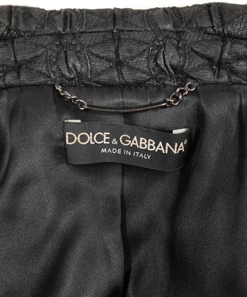 DOLCE & GABBANA（ドルチェ＆ガッバーナ）DOLCE & GABBANA (ドルチェ＆ガッバーナ) エンボスジャガードコート ブラック サイズ:36の古着・服飾アイテム