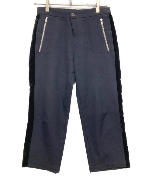 tricot COMME des GARCONS（トリココムデギャルソン）tricot COMME des GARCONS (トリココムデギャルソン) 00’sサイドラインクロップドパンツ ネイビー サイズ:Mの古着・服飾アイテム