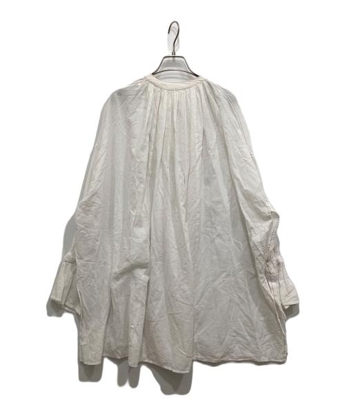 BEARDSLEY（ビアズリー）BEARDSLEY (ビアズリー) 配色ステッチカディシャツ ホワイト サイズ:FREEの古着・服飾アイテム