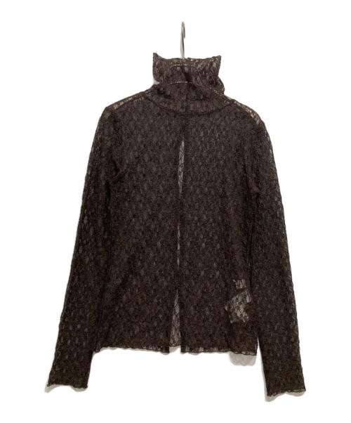 MIESROHE（ミースロエ）MIESROHE (ミースロエ) カットレースタートルトップス ブラウン サイズ:FREEの古着・服飾アイテム