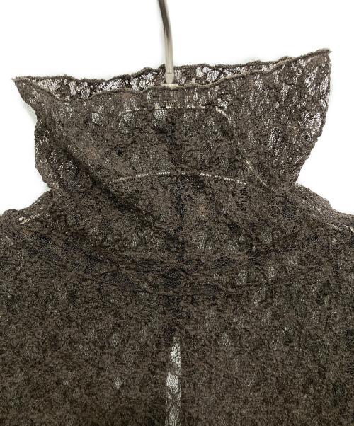 MIESROHE（ミースロエ）MIESROHE (ミースロエ) カットレースタートルトップス ブラウン サイズ:FREEの古着・服飾アイテム