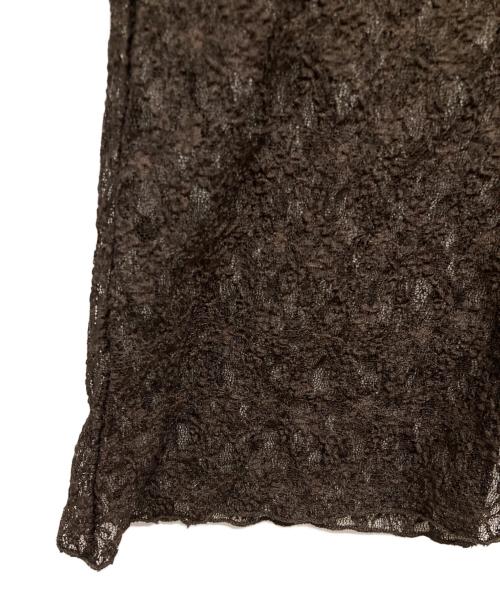 MIESROHE（ミースロエ）MIESROHE (ミースロエ) カットレースタートルトップス ブラウン サイズ:FREEの古着・服飾アイテム