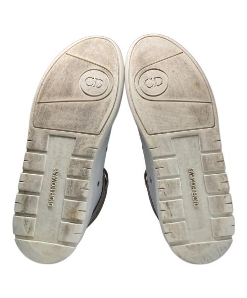 DIOR HOMME（ディオール オム）Dior Homme (ディオール オム) HT CALFSKIN / CANVAS ハイカットスニーカー ホワイト×ベージュ サイズ:26.5cmの古着・服飾アイテム