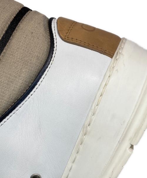 DIOR HOMME（ディオール オム）Dior Homme (ディオール オム) HT CALFSKIN / CANVAS ハイカットスニーカー ホワイト×ベージュ サイズ:26.5cmの古着・服飾アイテム