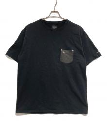 SCHOTT BROS.（ショットブロス）の古着「LEATHER POCKET T」｜ブラック
