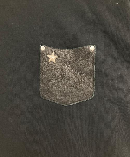 SCHOTT BROS.（ショットブロス）SCHOTT BROS. (ショットブロス) LEATHER POCKET T ブラック サイズ:XLの古着・服飾アイテム