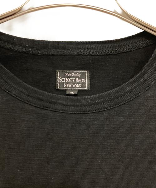 SCHOTT BROS.（ショットブロス）SCHOTT BROS. (ショットブロス) LEATHER POCKET T ブラック サイズ:XLの古着・服飾アイテム