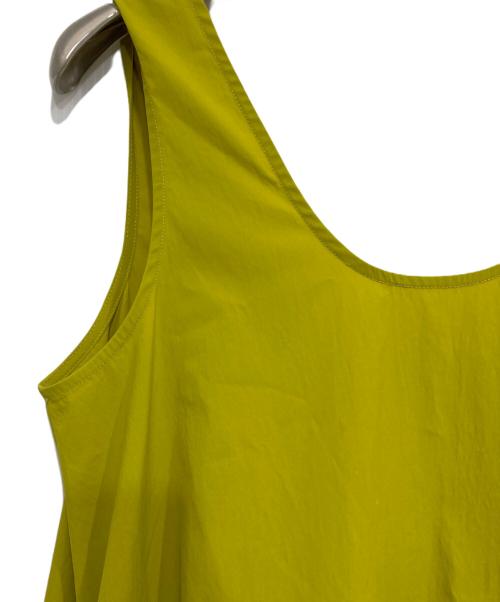 nagonstans（ナゴンスタンス）nagonstans (ナゴンスタンス) ドライストレッチUネックコクーンドレス イエロー サイズ:36の古着・服飾アイテム