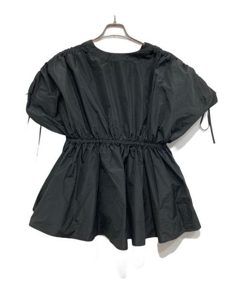 23区 R（ニジュウサンク）23区 R (ニジュウサンク) シルクタフタギャザーブラウス ブラック サイズ:38の古着・服飾アイテム