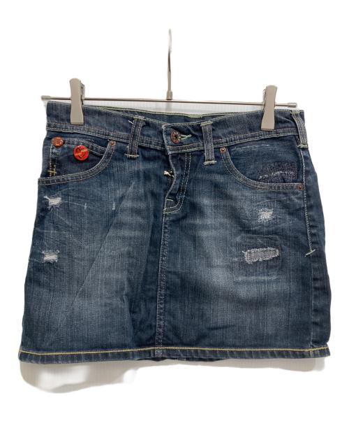 EVISU（エヴィス）EVISU (エヴィス) PUMA (プーマ) 00’sコラボミニミニスカート インディゴ サイズ:W26の古着・服飾アイテム