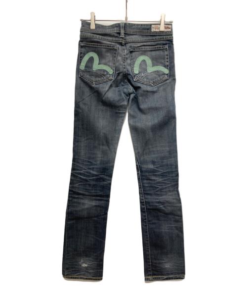 EVISU（エヴィス）EVISU (エヴィス) PUMA (プーマ) 00’sローライズデニムスキニーパンツ インディゴ サイズ:W26の古着・服飾アイテム