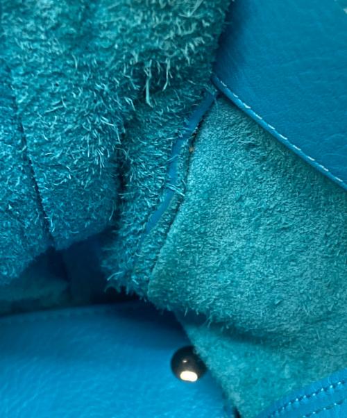 BALENCIAGA（バレンシアガ）BALENCIAGA (バレンシアガ) ペーパーミニ2WAYバッグ ターコイズブルーの古着・服飾アイテム