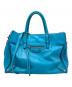 BALENCIAGA（バレンシアガ）の古着「ペーパーミニ2WAYバッグ」｜ターコイズブルー