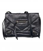 BALENCIAGAバレンシアガ）の古着「ペーパートリプルショルダーバッグ」｜ブラック