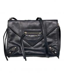 BALENCIAGA（バレンシアガ）の古着「ペーパートリプルショルダーバッグ」｜ブラック