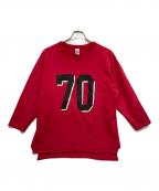 UNISON SPECIALユニゾンスペシャル）の古着「WELL JERSEY BB TEE/ナンバリング長袖カットソー」｜レッド
