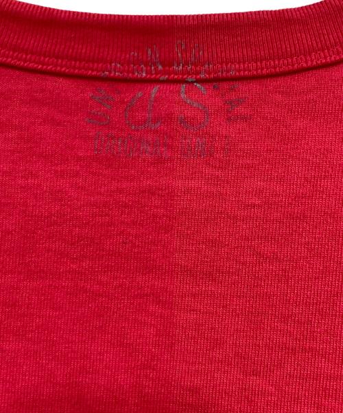 UNISON SPECIAL（ユニゾンスペシャル）Unison Special (ユニゾンスペシャル) WELL JERSEY BB TEE/ナンバリング長袖カットソー レッド サイズ:Lの古着・服飾アイテム