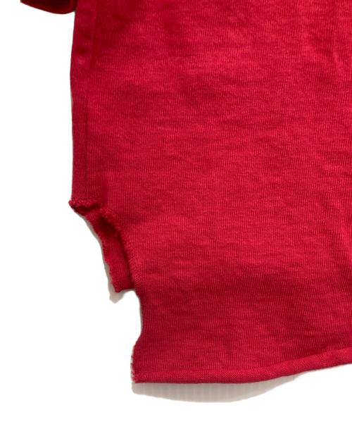 UNISON SPECIAL（ユニゾンスペシャル）Unison Special (ユニゾンスペシャル) WELL JERSEY BB TEE/ナンバリング長袖カットソー レッド サイズ:Lの古着・服飾アイテム