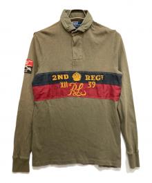 POLO RALPH LAUREN（ポロ・ラルフローレン）の古着「2ND LEG長袖ポロシャツ」｜グリーン