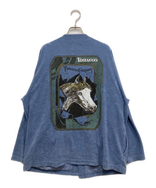 BYGLADHAND（バイグラッドハンド）BYGLADHAND (バイグラッドハンド) HORSE HEAD CARDIGAN ブルー サイズ:Lの古着・服飾アイテム