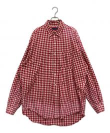 NAUTICA（ノーティカ）の古着「ダメージ加工チェックシャツ」｜レッド