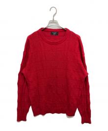 Christian Dior MONSIEUR（クリスチャンディオールムッシュ）の古着「90’sクルーネックコットンニット」｜レッド
