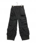 DIESELディーゼル）の古着「P-STAINDナイロンカーゴパンツ」｜ブラック