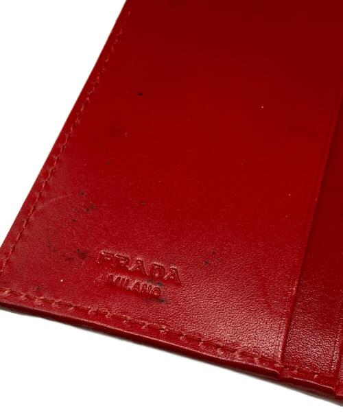 PRADA（プラダ）PRADA (プラダ) ジャガード2つ折り財布 ブラウンの古着・服飾アイテム