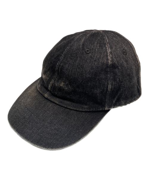 UNUSED（アンユーズド）UNUSED (アンユーズド) 6パネルブラックデニムキャップ ブラック サイズ:SIZE0の古着・服飾アイテム