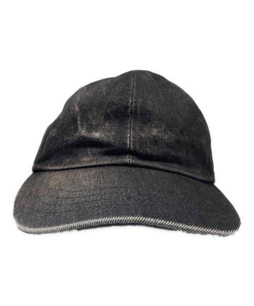 UNUSED（アンユーズド）UNUSED (アンユーズド) 6パネルブラックデニムキャップ ブラック サイズ:SIZE0の古着・服飾アイテム