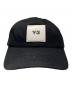 Y-3 (ワイスリー) SQUARE LABEL CAP ブラック：6000円