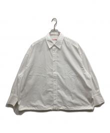 Spick and Span（スピック＆スパン）の古着「CO/PEヘムギャザーシャツ /長袖シャツ」｜ホワイト