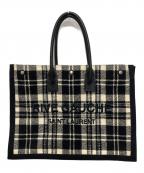 Saint Laurent Parisサンローランパリ）の古着「リヴ・ゴーシュ トートバッグ」｜ブラック×ベージュ