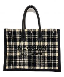 Saint Laurent Paris（サンローランパリ）の古着「リヴ・ゴーシュ トートバッグ」｜ブラック×ベージュ