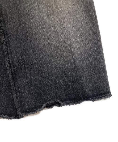 GRANCY（グランシー）GRANCY (グランシー) Fringedesign Denim Skirt ブラック サイズ:Lの古着・服飾アイテム